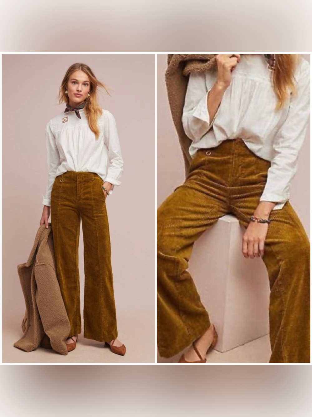 Wide Wale Leg Corduroy Pants